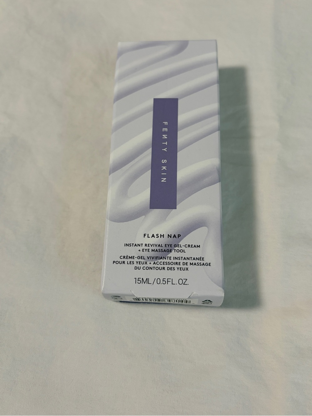 Fenty Beauty Flash Nap Instant Revive Eye Gel-Cream - Lavender & White Packaging